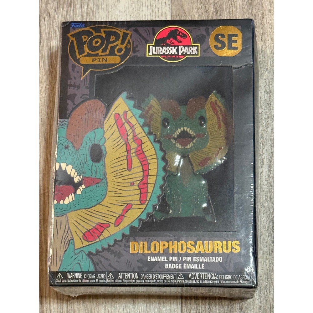 Funko Pop Pin Jurassic Park Dilophosaurus Enamel Pin SE Special Edition New